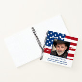 Veteran Memorial American Flag Funeral Guestbook Notitieboek (Binnen)