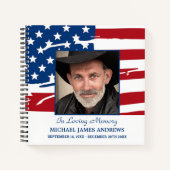 Veteran Memorial American Flag Funeral Guestbook Notitieboek (Voorkant)