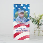 Veteran Memorial Funeral Prayer Bladwijzer VS-vlag (Staand voorkant)