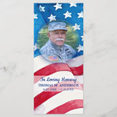 Veteran Memorial Funeral Prayer Bladwijzer VS-vlag (Voorkant)