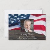 Veteran Memorial Patriottische Verenigde Staten Vl Bedankkaart (Voorkant)