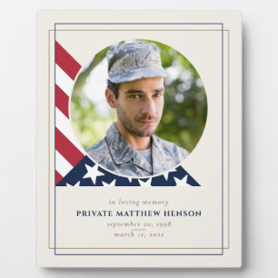 Veteran Memorial Photo Plaque Fotoplaat