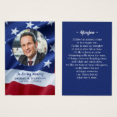 Veteran Memorial Prayer Kaart Foto patriottische v (Voorkant /achterkant)