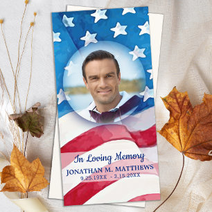 Veteran Memorial US Flag Army Bedankkaart