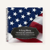 Veteran Memorial US Flag Funeral GuestBook Notitieboek (Voorkant)