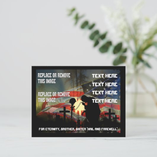 Veteran Memorial Vale of Tears Remembrance Briefkaart (Staand voorkant)
