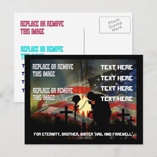 Veteran Memorial Vale of Tears Remembrance Briefkaart (Voorkant / Achterkant)