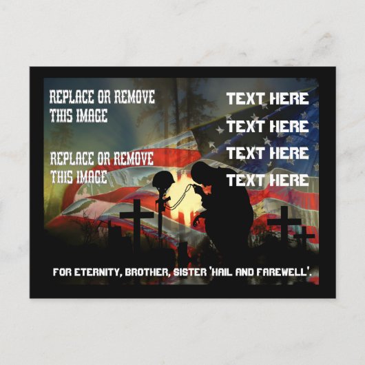 Veteran Memorial Vale of Tears Remembrance Briefkaart (Voorkant)