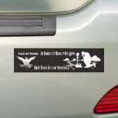 Veteran Memorial Vale of Tears Remembrance Bumpersticker (Op auto)