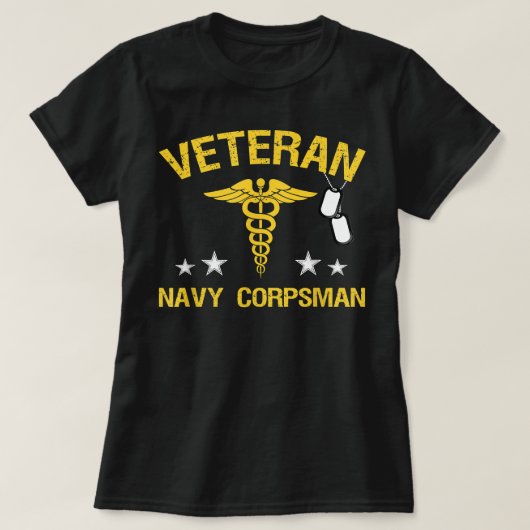 Veteran Navy Corpsman T shirt (Design voorkant)