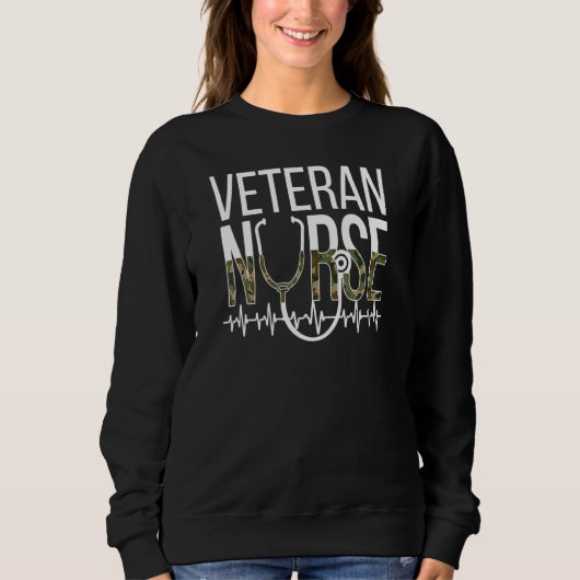 Veteran Nursing Heartbeat Veteran Nurse 1 Trui (Voorkant)