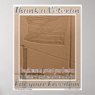 Veteran of Foreign Wars Dank u wel afdrukken Poster