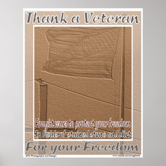 Veteran of Foreign Wars Dank u wel afdrukken Poster (Voorkant)