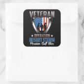 Veteran Operation Desert Storm Persian Gulf War Vierkante Sticker (Tas)