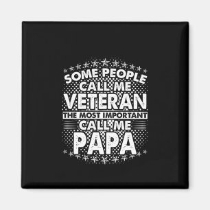Veteran Papa   patriottisch militair eerbetoon Magneet