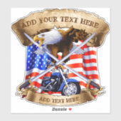 Veteran Patriot USA Flag van Motorcycle personalis Sticker (Vel)