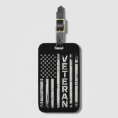 Veteran Patriotic U.S Army American Flag America Bagagelabel (Voorkant (verticaal))