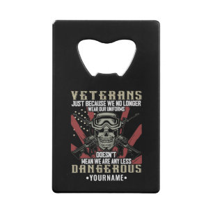 Veteran Patriotic USA Funny Humor Creditkaart Flessenopener