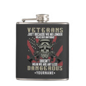 Veteran Patriotic USA Funny Humor Heupfles (Voorkant)