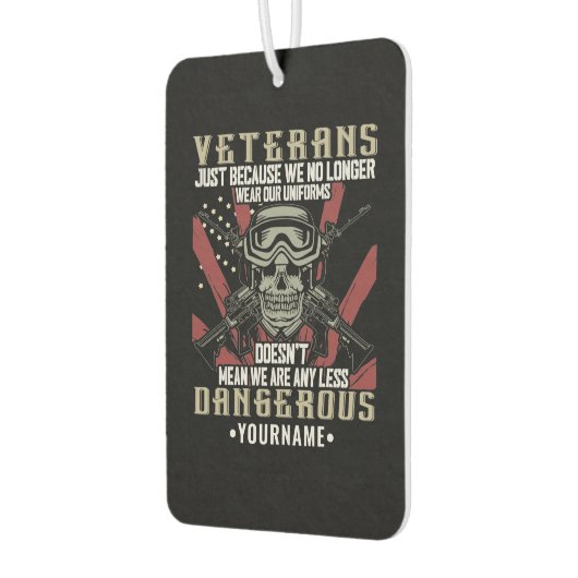 Veteran Patriotic USA Funny Humor Luchtverfrisser (Links)