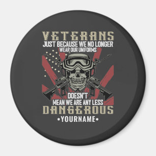 Veteran Patriotic USA Funny Humor Magneet