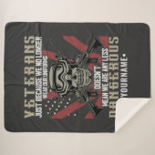 Veteran Patriotic USA Funny Humor Sherpa Deken (Voorkant (horizontaal))