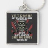 Veteran Patriotic USA Funny Humor Sleutelhanger (Voorkant)