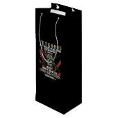 Veteran Patriotic USA Funny Humor Wijn Cadeautas (Achterkant Gekanteld)