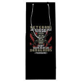 Veteran Patriotic USA Funny Humor Wijn Cadeautas (Achterkant)