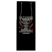 Veteran Patriotic USA Funny Humor Wijn Cadeautas (Voorkant)