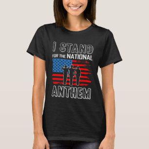 Veteran Patriottic US Flag I stand voor National T-shirt