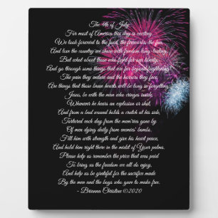 Veteran Poem Plaque Fotoplaat