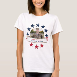 Veteran Service Foto Red White Blue T-Shirt