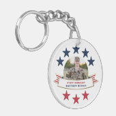 Veteran Service Photo Red White Blue Sleutelhanger (Voorkant Links)