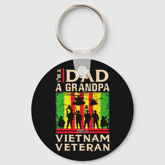 Veteran Shirten veteranenvaders van papa Oppa Viet Sleutelhanger (Voorkant)