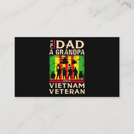 Veteran Shirten veteranenvaders van papa Oppa Viet Visitekaartje (Voorkant)