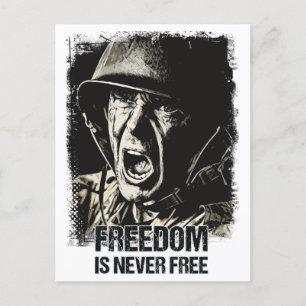 Veteran Soldaat  Patriotic Quote Briefkaart