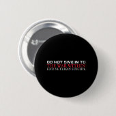 Veteran Suicide Awareness Ronde Button 5,7 Cm (Voorkant /achterkant)