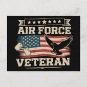 Veteran US Air Force American America Flag  Briefkaart (Voorkant)
