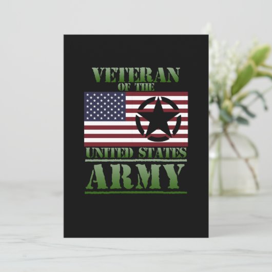 Veteran USA Flag Happy Veterans Day Support Bedankkaart (Staand voorkant)