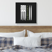 Veteran USA Flag Happy Veterans Day Support Canvas Afdruk (Insitu (Slaapkamer))