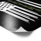 Veteran USA Flag Happy Veterans Day Support Foto Afdruk (Hoek)