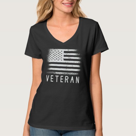 Veteran Veterans Patriot Military Independence Day T-shirt (Voorkant)