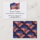 Veteran Waving Flag Verenigde Staten Visitekaartje (Voorkant / Achterkant)