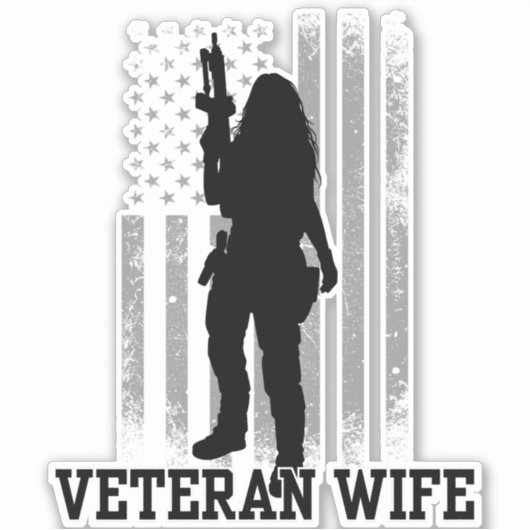 Veteran Wife Sticker (Voorkant)