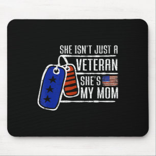 Veteran Ze is mijn moeder Vlag van Amerikaanse Vet Muismat
