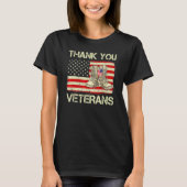 Veterandag Amerikaanse vlag Dank jullie veteranen  T-shirt (Voorkant)
