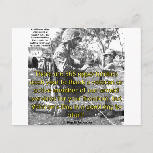 Veterandag Briefkaart (Voorkant)