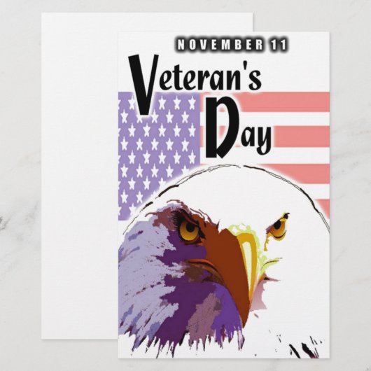 Veterandag Briefpapier (Voorkant / Achterkant)