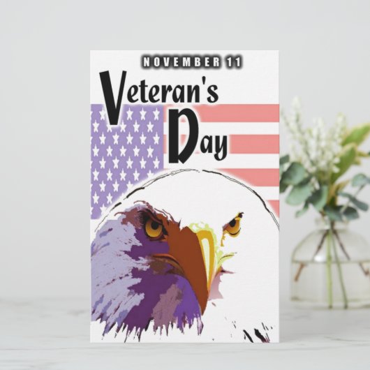 Veterandag Briefpapier (Staand voorkant)